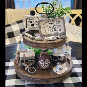 Coffee Bar Tray Decor Set of 12